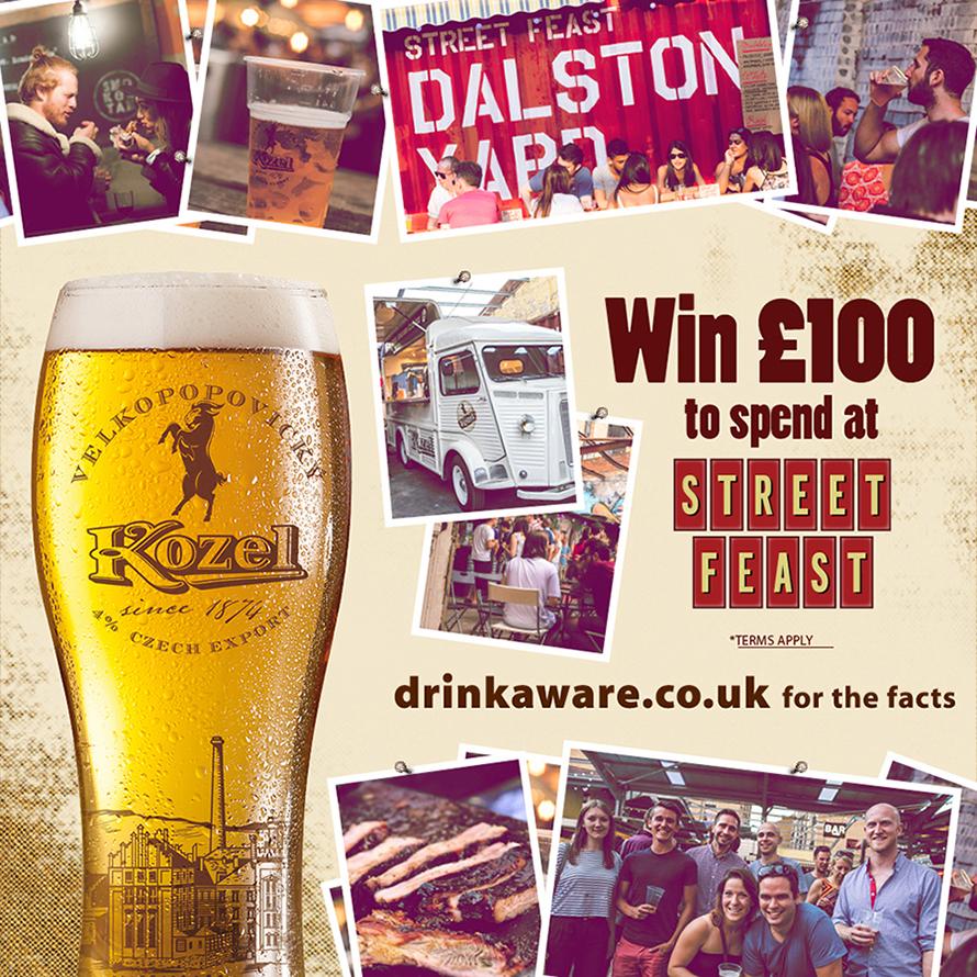 Kozel_UK's tweet photo. Win VIP tickets to #StreetFeastLDN with £100 to spend. RT to enter @Kozel_UK T&amp;C's: http://t.co/SpAjwWjyMl http://t.co/eew04HAOnZ