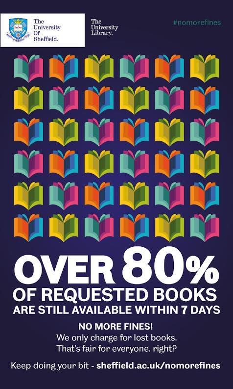 Sheffunistaff's tweet photo. Many happy returns @UniSheffieldLib first Uni library to scrap fines &amp; with great success! http://t.co/lz3lPYpnR4 http://t.co/6qlO59Mv2U