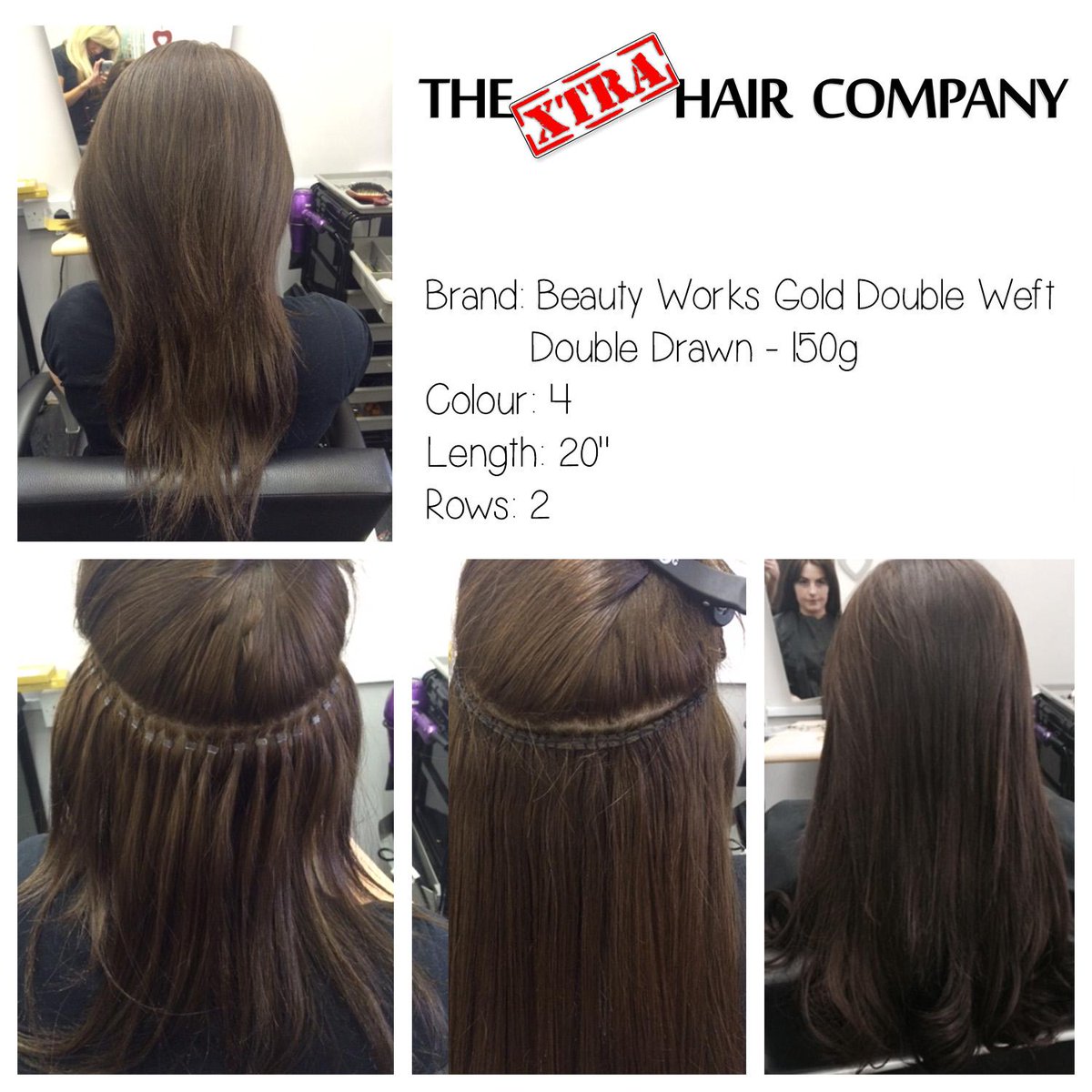XtraHairCompany's tweet image. Our lovely customer had a @beauty_works Gold, #DoubleWeft, Double Drawn extensions fitted this morning in 20".