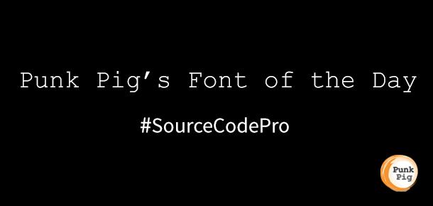 PunkPig_UK's tweet image. #fontoftheday #SourceCodePro by Paul D. Hunt A #monospaced version for #coding was needed #graphicdesign
