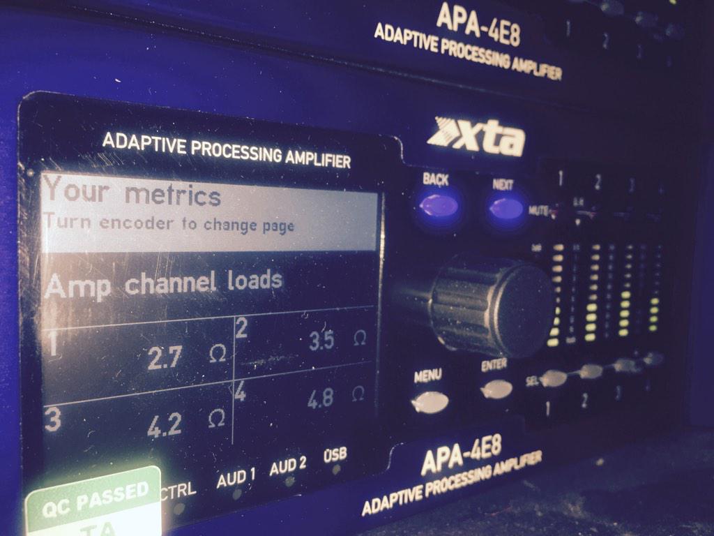 AudioFeedPA's tweet photo. Playing with the new XTA APA amplifiers, sounds awesome so far @AudioFeedPA @funktionone #amplifiers #xta #speakers http://t.co/QOfpk5wyGc