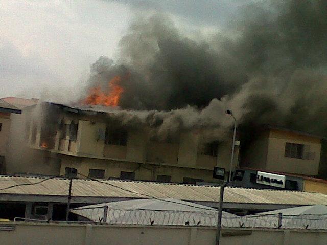 Buidlings on Fire in Ikeja by Opebi Salvation