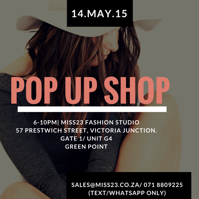 ellemiss23's tweet photo. Pop Up Shop tomorow 14 May 2015, Don't miss out.....contact details on poster http://t.co/TtTodjS2e1