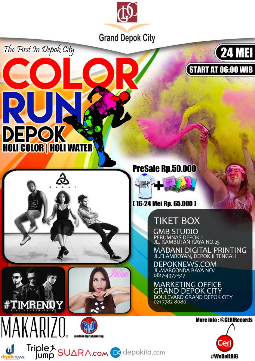 suaradotcom's tweet photo. Cara dapetin tiket #DepokColorRun gampang kok, tinggal kasih tau alasan kenapa kamu harus dapetin tiket ini, mudahkan http://t.co/2o3QY6v7M3