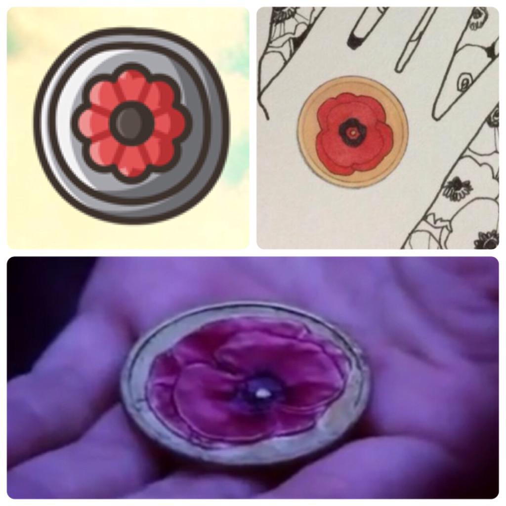 LINEの絵文字見てたら… ヒナゲシの刻印入ったコイン 絶対そうだと思うんだけど #クイズショウ