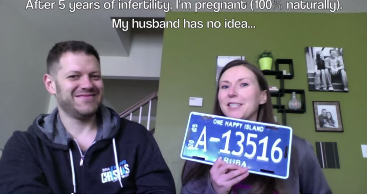 HPUKParents's tweet photo. Watch: Emotional moment man learns he's going to be a dad after 5 years of infertility http://t.co/8vPJRiKvVr http://t.co/iNP6cCbWDy