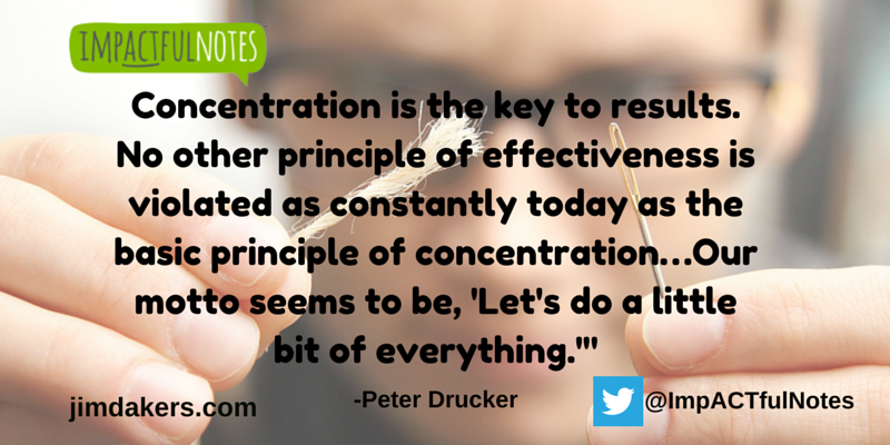 ImpACTfulnotes's tweet photo. Focus on the few and give it your total concentration. #choosewell #encouragement http://t.co/NZfT6fgwHL