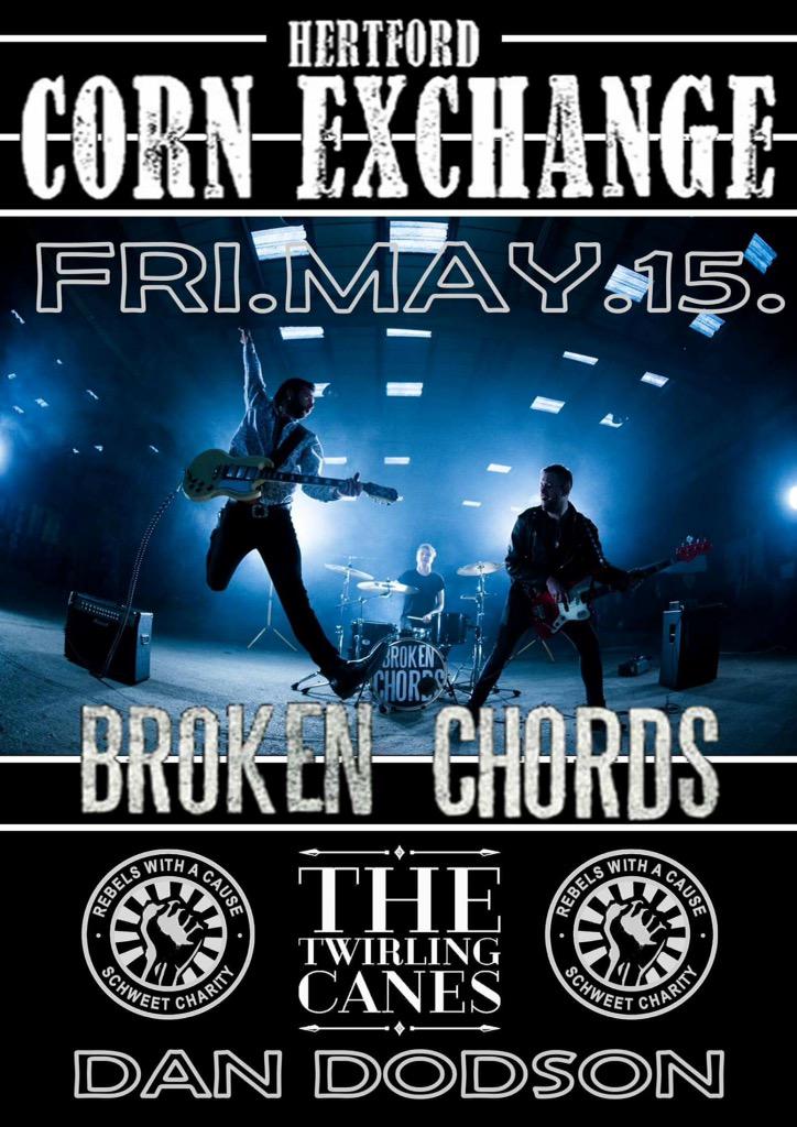 Friday! <a href="/HertsCornExchg/">HertfordCornExchange</a> with @BrokenChords_UK £5 on the door. Get down!