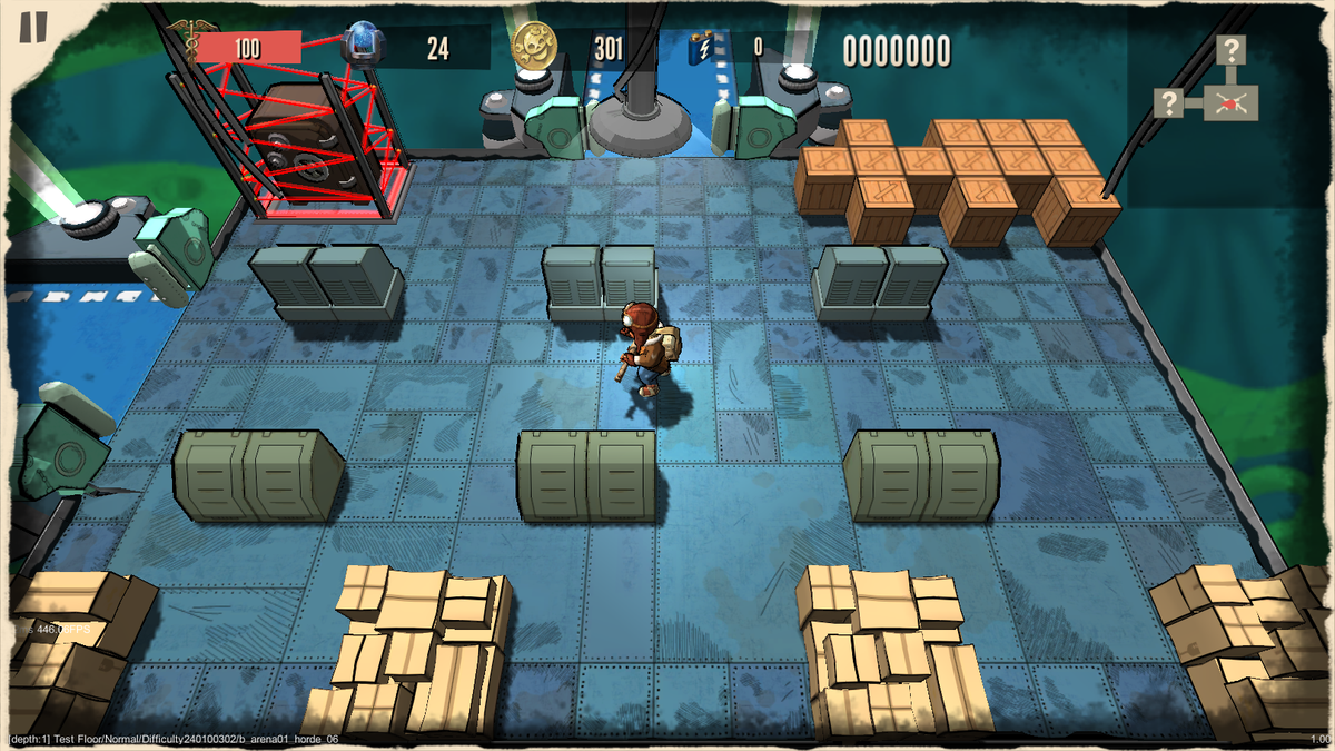 fun2robots's tweet image. Have you encountered ARENA in #roguelike Future Factory? No? Get the game on WP is.gd/GetFutureFacto… #indiedev