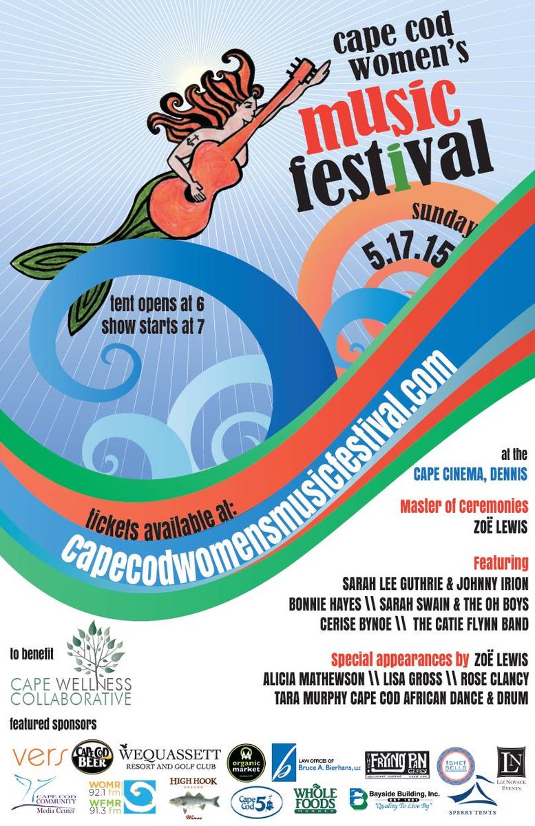 Get your <a href="/CCWomensMusic/">CCWomensMusicFest</a> tix now! Will sell out! <a href="/capecinema/">Cape Cinema</a> Sun 5.17 feat. sweet lineup! bit.ly/1zZsQ8J