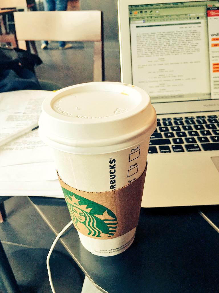 DirectorJaeDyer's tweet photo. Writing in @Starbucks while sipping on a perfectly prepared cup of White Chocolate Mocha. #InMyZone #WritingMyBook http://t.co/97itGKzq4W