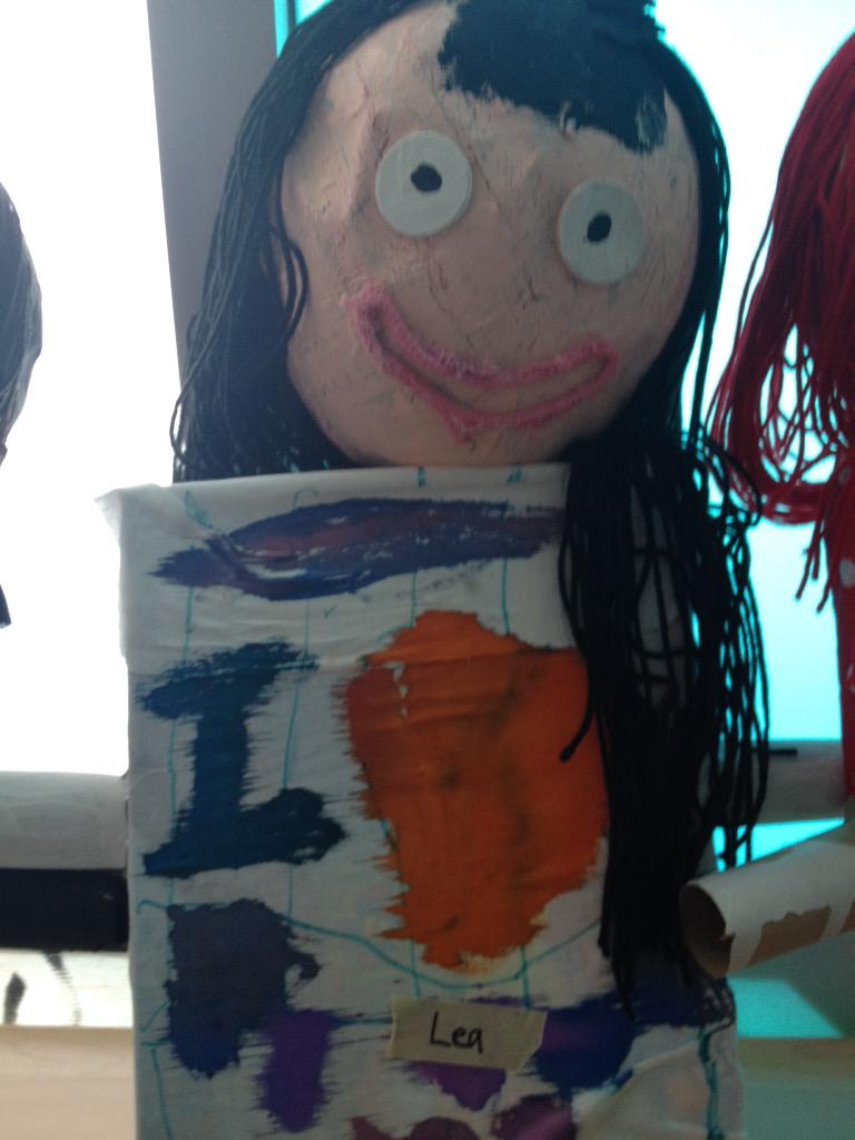 toniwithaneye's tweet photo. Pablo Cano inspired puppets. A four year old made this with recycled material. http://t.co/xldYSBRpYX