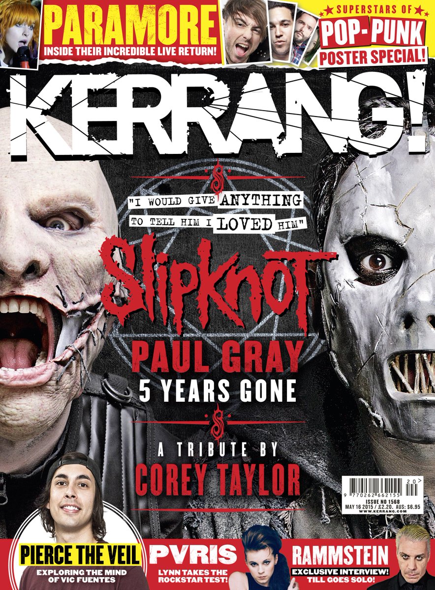 slipknot's tweet photo. Kerrang! – with the help of bandmate and friend Corey Taylor – remembers Paul Gray: http://t.co/tvVYIm43sT http://t.co/UmgTWDFDob