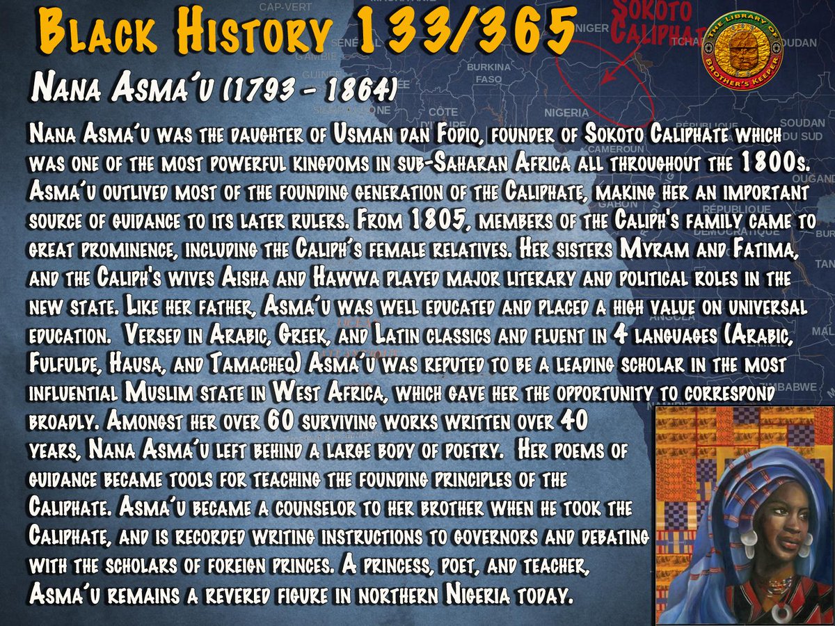 IamBrokeeper's tweet image. #NanaAsmau a #NigerianPrincess #BlackLivesMatter #BlackHistoryMatters #StayWoke #SokotoCaliphate #AmazingBlackWomen