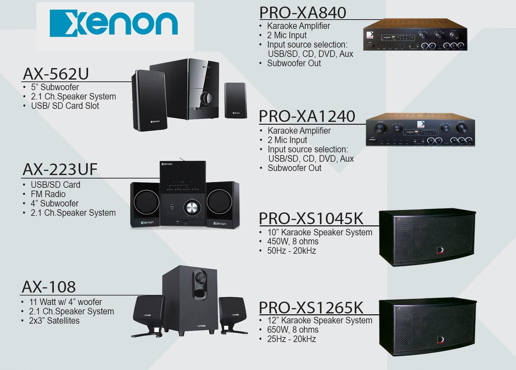Xenon amplifier cheap and speaker