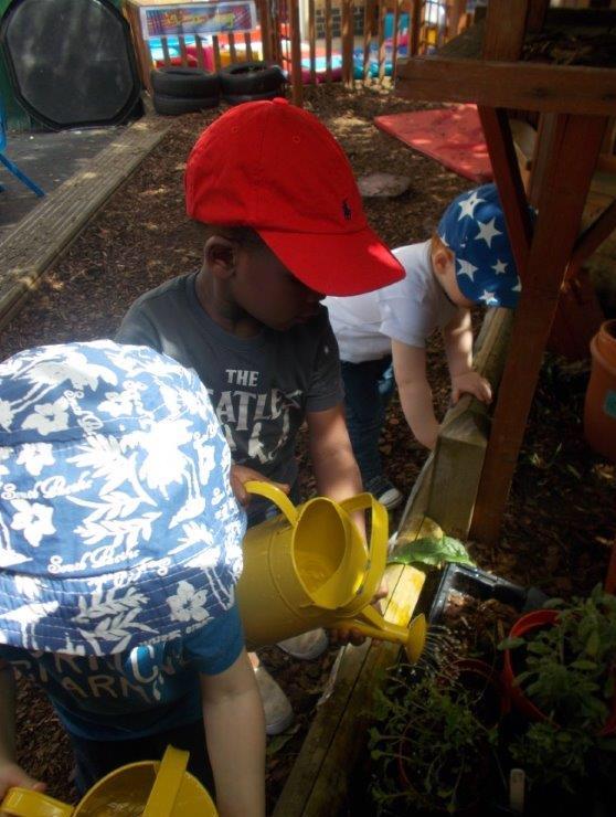 KidsIncUK's tweet photo. Chingford Grasshoppers have been busy looking after the plants in the garden @TeleGardening #greenfingers! http://t.co/Bn81kKR5OQ