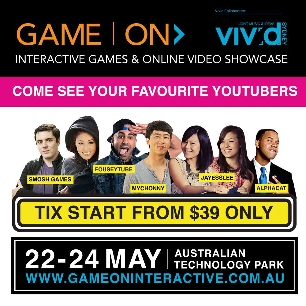 Hey guys! We will be @gameonint during Vivid Sydney. Get tix now! Info can be found bit.ly/1QJbyB7 #vivid2015