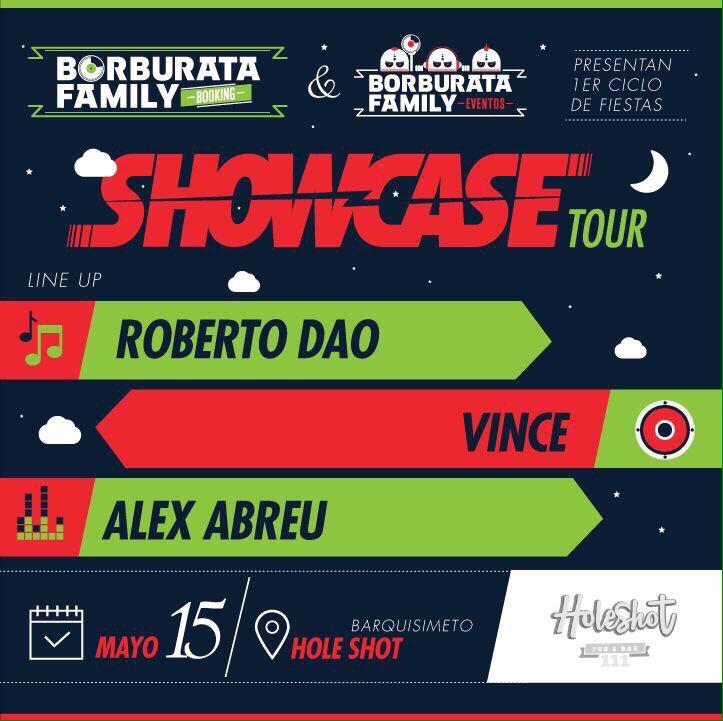 HOLESHOT111's tweet photo. Mañana @borburatafamily presenta... #SHOWCASETOUR /// Line up: Roberto Dao - @vinpe3 - @alexdjabreu http://t.co/Etf4npiR8E