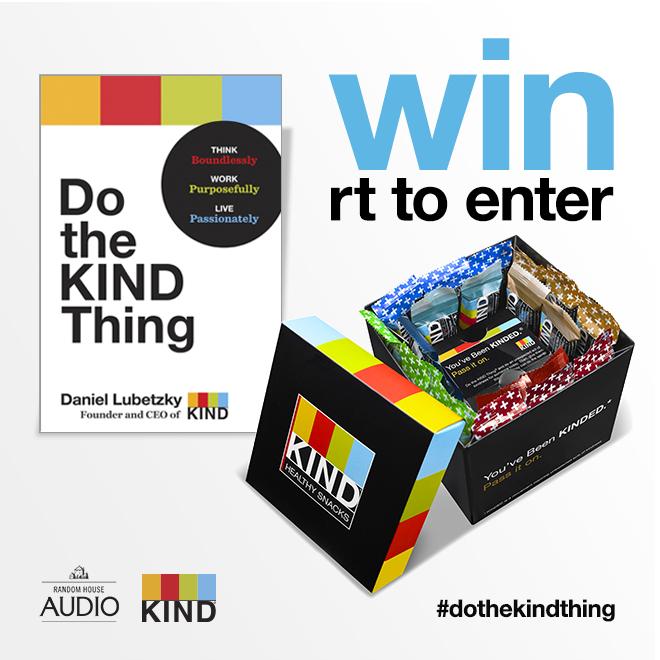 PRHAudio's tweet photo. RT to win snacks &amp; a DO THE KIND THING audiobook from @KINDsnacks &amp; @rhaudiobooks. Rules http://t.co/81G5YoYhUo http://t.co/g8kLAWFBw3