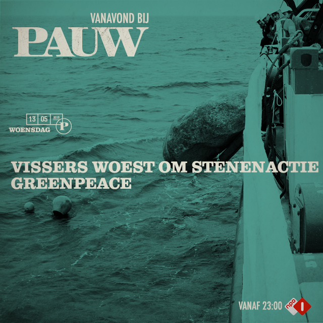 CafeKockelmann's tweet photo. Vissers zijn boos om de stenendumpactie van Greenpeace. Visser Anja Keuter &amp; Tom Grijsen van Greenpeace gaan in debat http://t.co/YU39H2yvC0