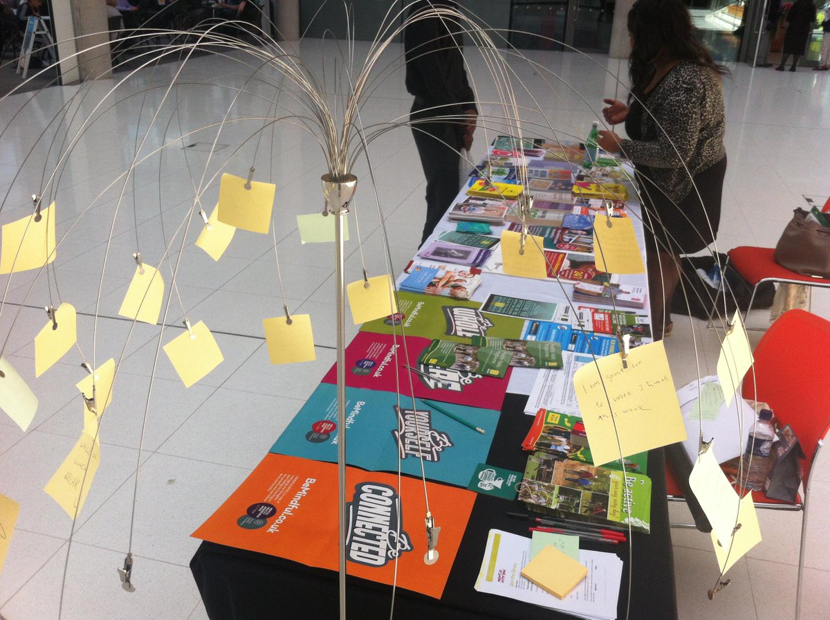 Brent_Council's tweet image. Residents (and council staff) doing their bit for #MHAW15 today, pledging to enhance their own mental health