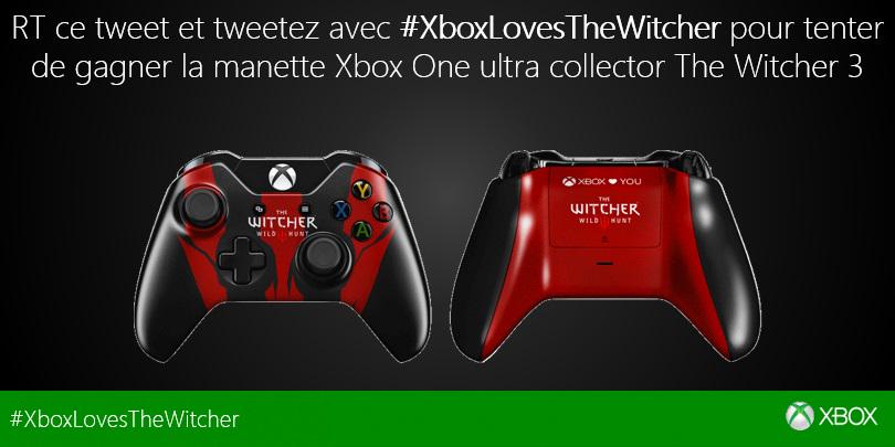 XboxFR's tweet photo. RT et tweetez avec #XboxLovesTheWitcher pour tenter de gagner la manette collector #XboxOne ! http://t.co/klcUBA8xm8