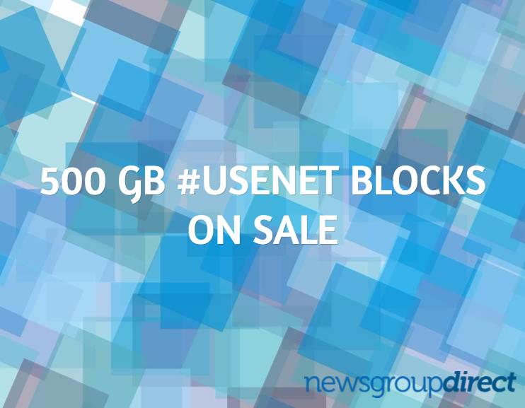 newsgroupdirect's tweet photo. 3 days only! 500 GB #usenet blocks on sale for just $35! http://t.co/EVFUFX9dTl http://t.co/Dr8FChNdlp