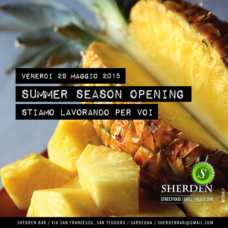 Ven 29 maggio <a href="/SherdenBar/">Sherden</a> Grande Festa di inizio estate #SummerSeasonOpening #SanTeodoroSardegna