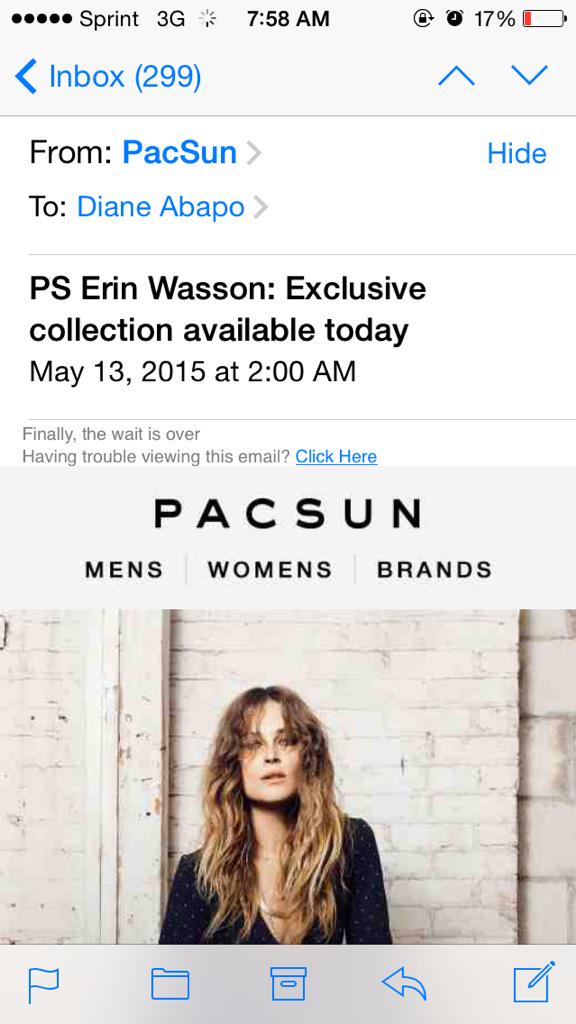 SUSPENDMAG's tweet image. This is all that matters today! The debut of @ErinWasson's collection with @PacSun #CurrentlyShopping #PSErinWasson