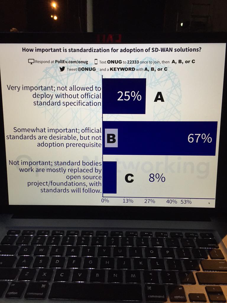 NickLippis's tweet image. Live polling taking place @ONUG_ , you can too remotely via tweeter