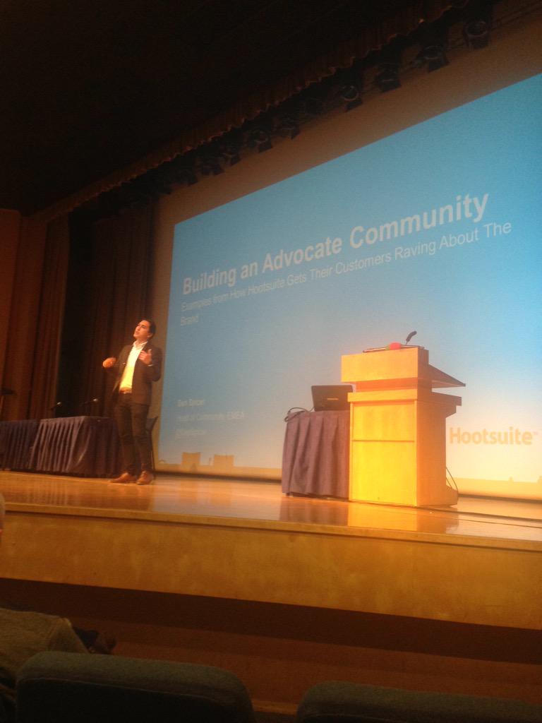 RISK_events's tweet photo. Speaking next at the #DMSMidTerm is @DanSpicer EMEA of @hootsuite talking all things brand advocacy! http://t.co/VQhqEotBpu