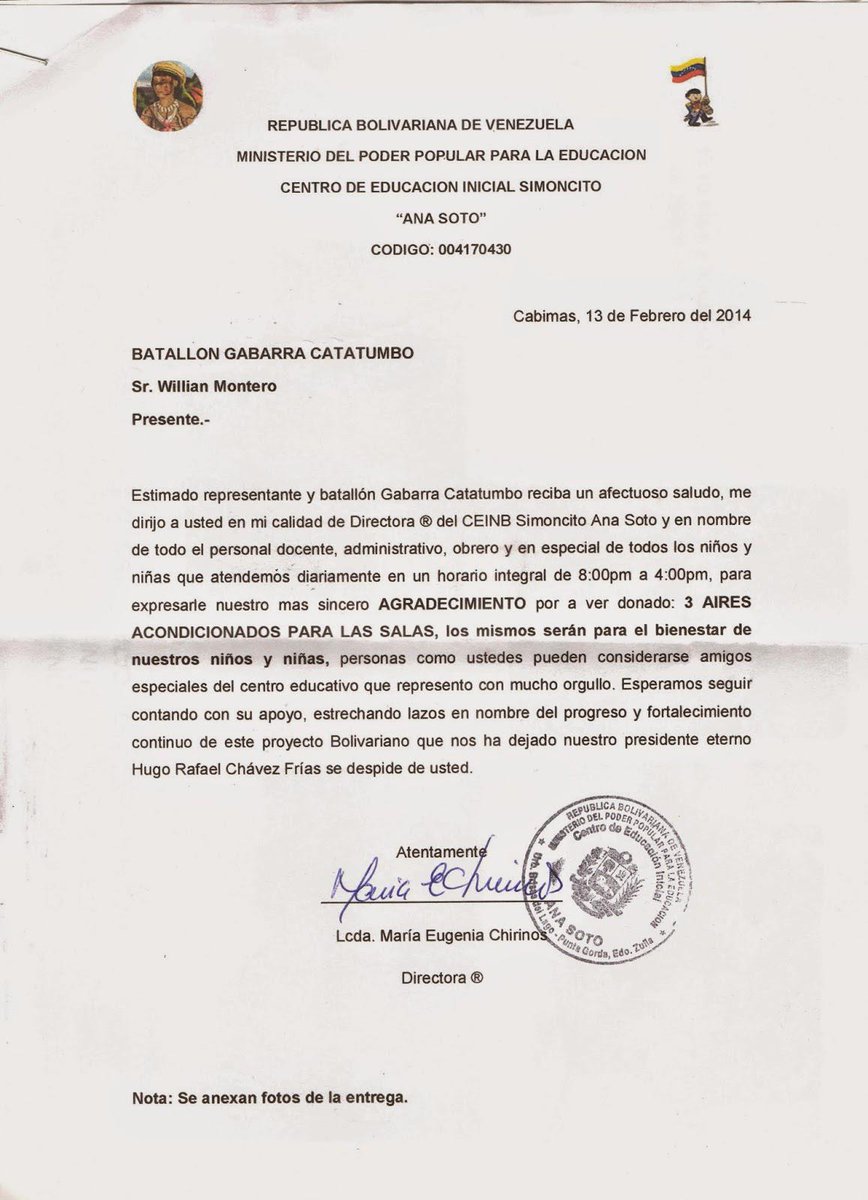 Catatumbo's tweet photo. Donacion de Aires Acondicionados a C.E.I Simoncito "Ana Soto" Punta Gorda Municipio Cabimas Febrero 2014 #LaborSocial http://t.co/p0g2Tf93zC