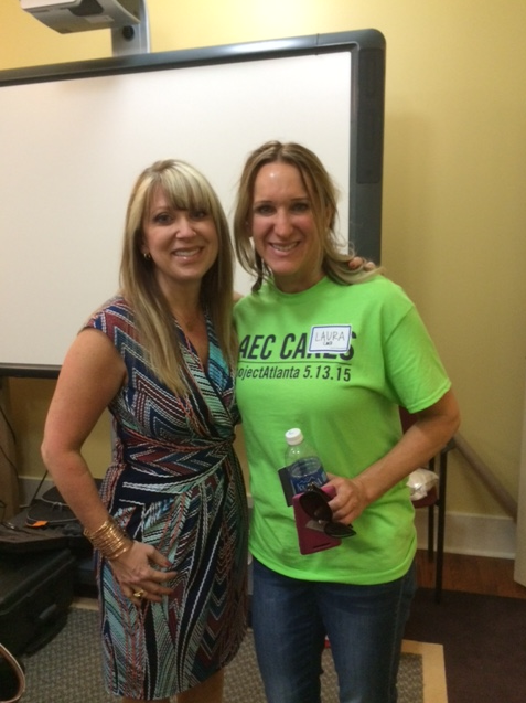 AECCares's tweet photo. Our emcee @HollyFirferCNN + @lamlam13 pose at #projectAtlanta http://t.co/Z9LauSO5Mp