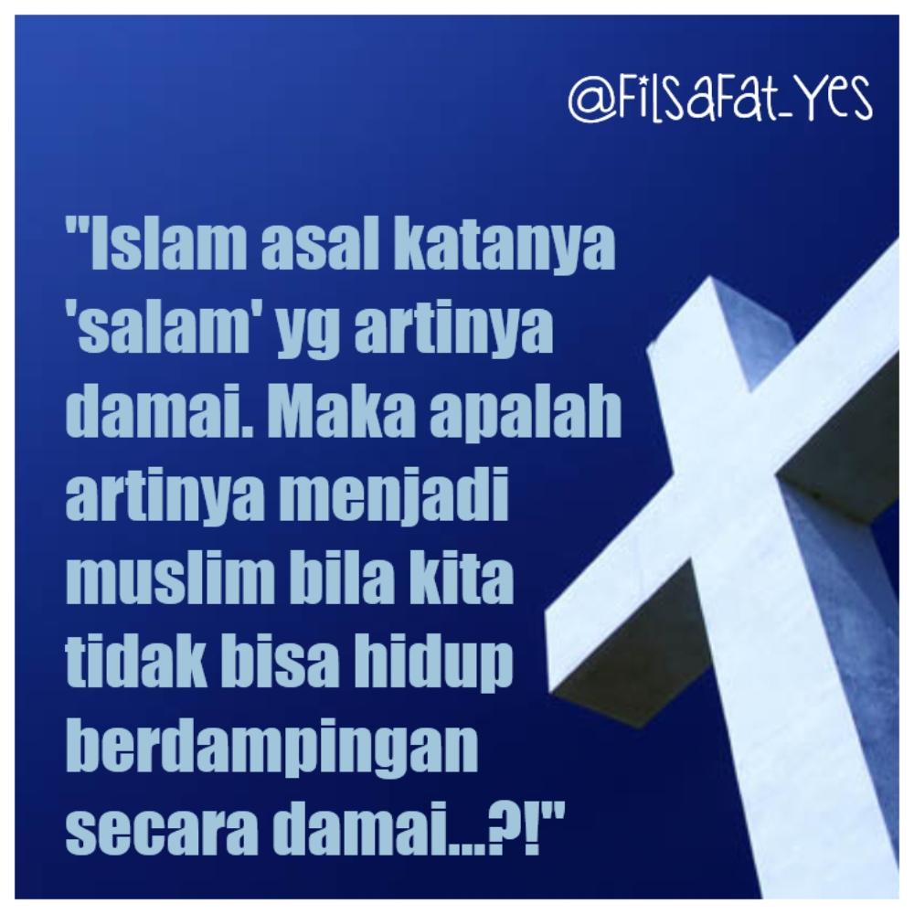 filsafat_yes's tweet photo. Semua agama membawa pesan perdamaian. Terkutuklah mereka yg mengaku beragama tp kerjaannya bertengkar terus ! http://t.co/L2GixhctTX