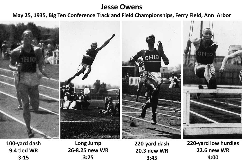 Image result for Jesse Owens sets world record, Ann Arbor, May 25, 1935