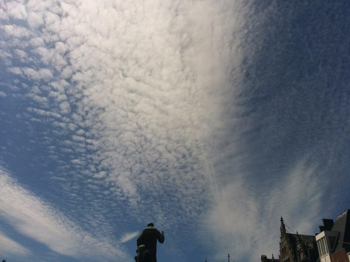 Is wondering if #nos #journaal weatherman would have a nice name and explanation for these clouds...