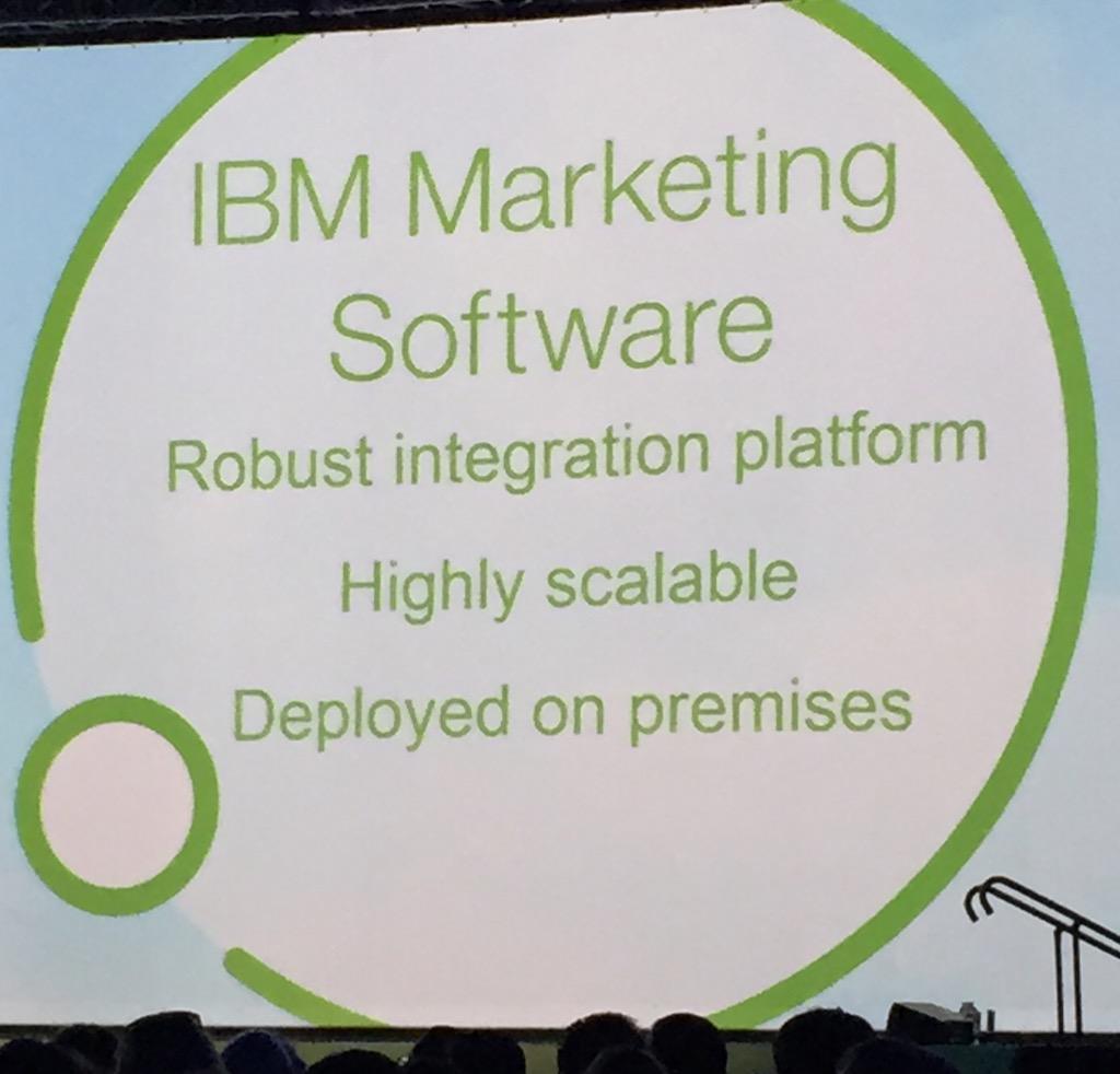 PurpleSqConsult's tweet photo. #IBMAmplify the new name for IBM marketings On Premise solutions #longliveunica #IBMExpOne http://t.co/XLoong6hHi