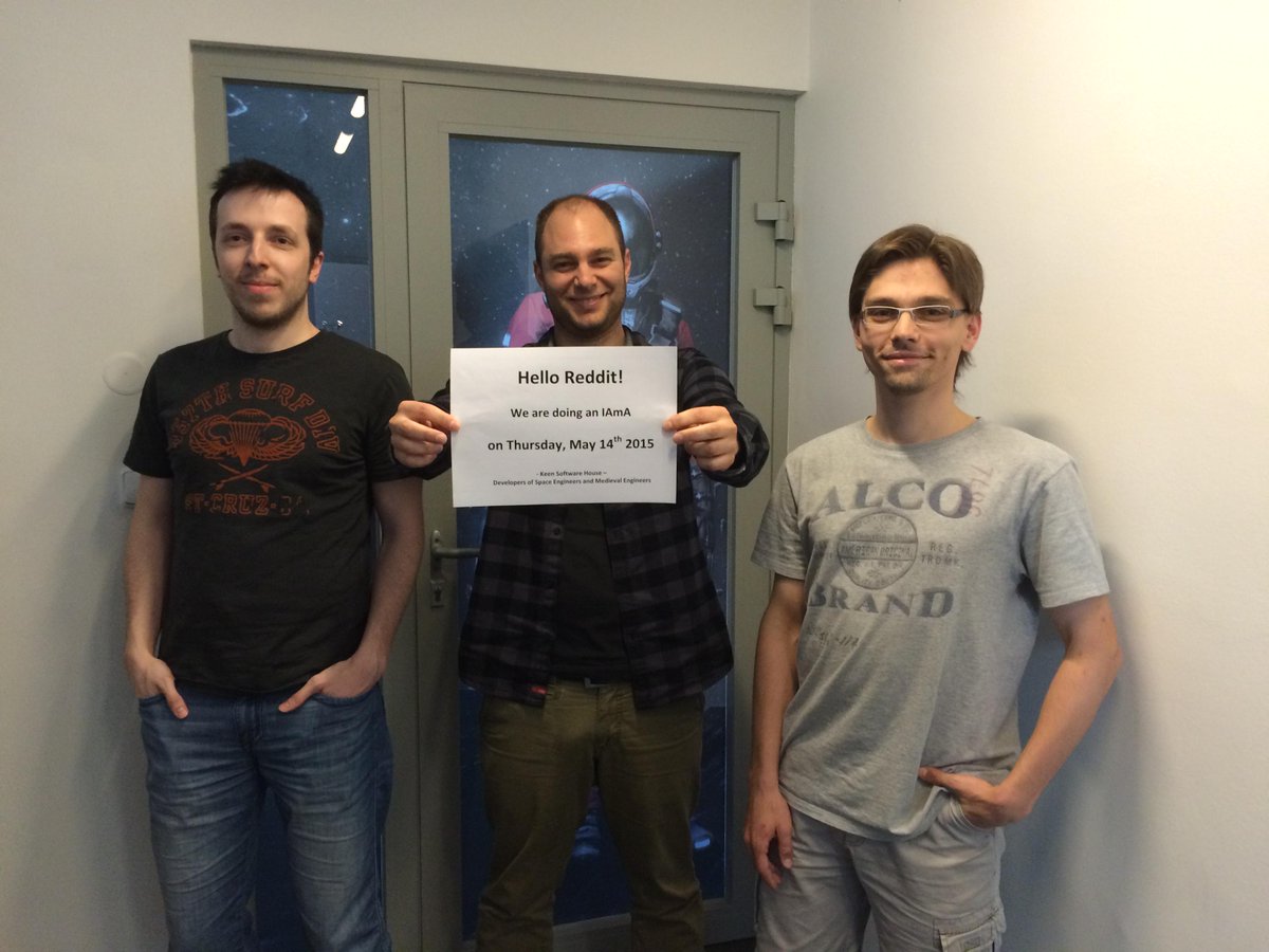 SpaceEngineersG's tweet photo. We are doing an IAmA on Reddit, tomorrow Thursday 05/14 at 14:00 EST / 20:00 CET. Stay tuned for more info! http://t.co/cIooc4ceOs
