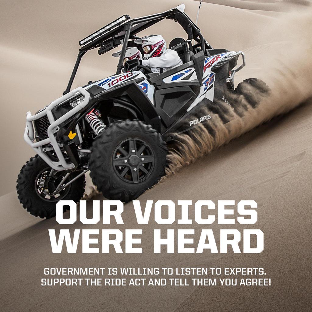 PolarisRZR's tweet photo. Support The RIDE Act! Keep fighting for your freedom to ride! http://t.co/vLS85XbrP3 http://t.co/EZy0w2wGPb