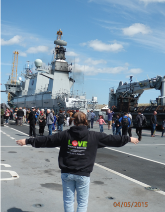 lovebusinessuk's tweet photo. Think Lucy deserves to win this share the love competition for her pic next to HMS Ocean? #RT &amp; Fav for Lucy to win! http://t.co/geYeK4Gg3R
