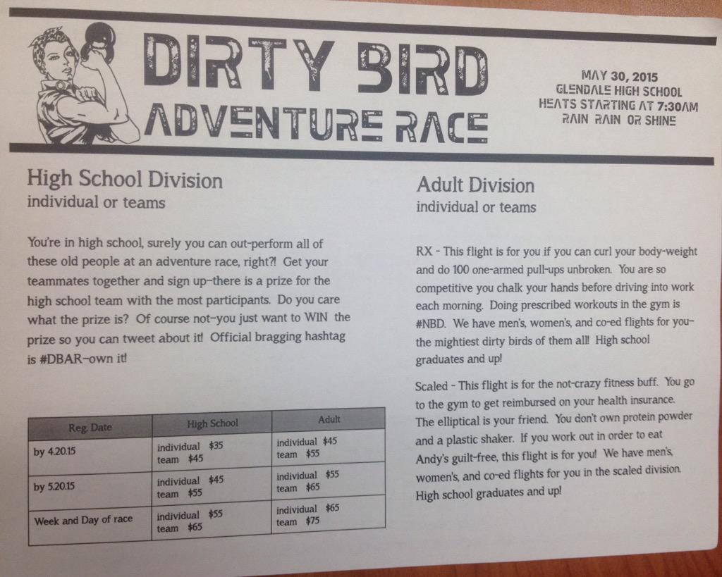 ghsfalconflock's tweet photo. Information for @softball_GHS417's Dirty Bird race! Talk to the Softball girls to get a sign up slip! 🔵⚾️🔴 http://t.co/4FqRefkEnE