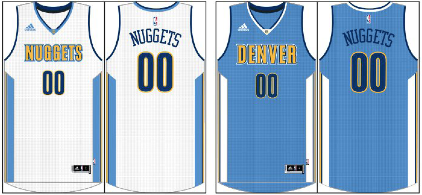 Made a jersey concept combining the Denver Nuggets and South Park! I took  inspiration from the Nuggets city jerseys, combining it with the colours  and silhouettes of the four boys and the