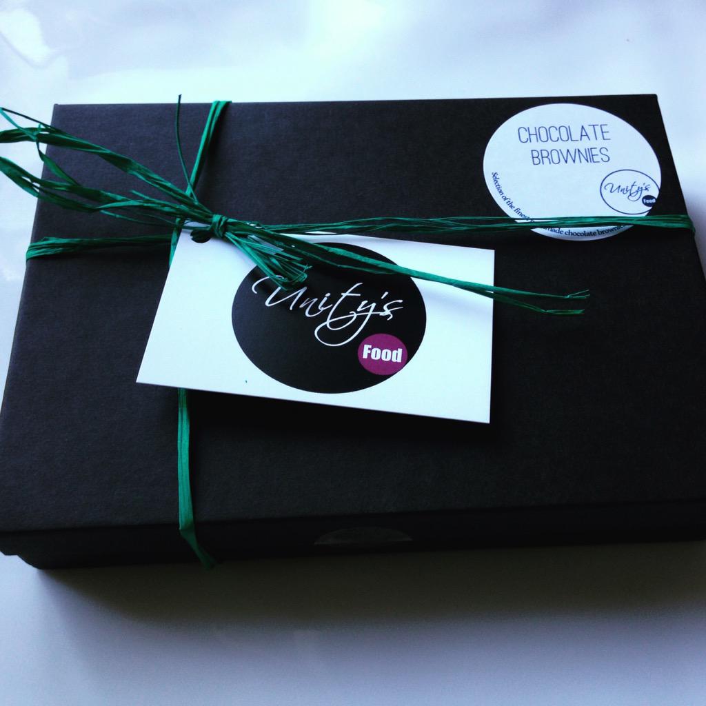 UnitysFood's tweet image. Chocolate brownie gift box #gift #chocolate Selection box of 6 flavours