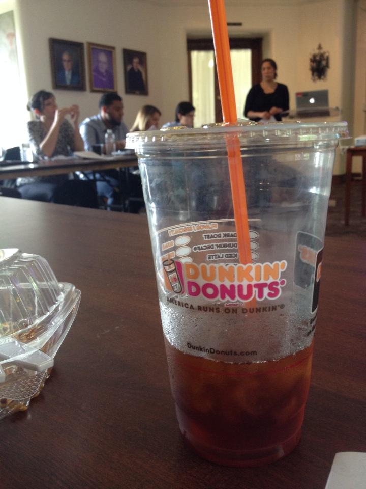 NyackRockland's tweet photo. #NyackCollege RUNS on @DunkinDonuts. Seriously, thank you for being awesome with your coffee!! #NyackSummit #dunkin http://t.co/fsNqtdBTbP