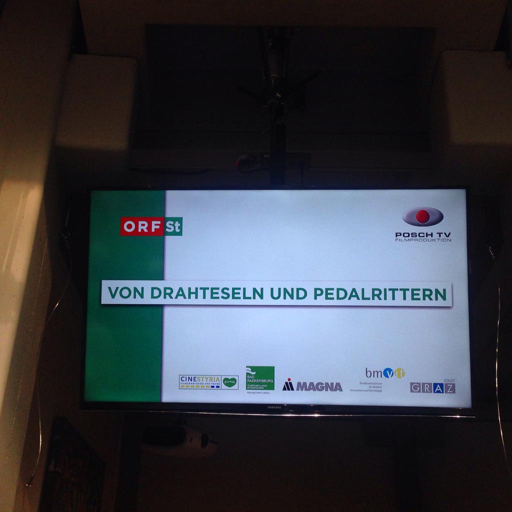 AnnaMilkyway's tweet photo. Heute Premiere@ #orf #landesstudio und free TV Premiere am Sonntag 4:30pm #orf2! @BikeCitizens @haubentaucherat http://t.co/i7L2axo4UR