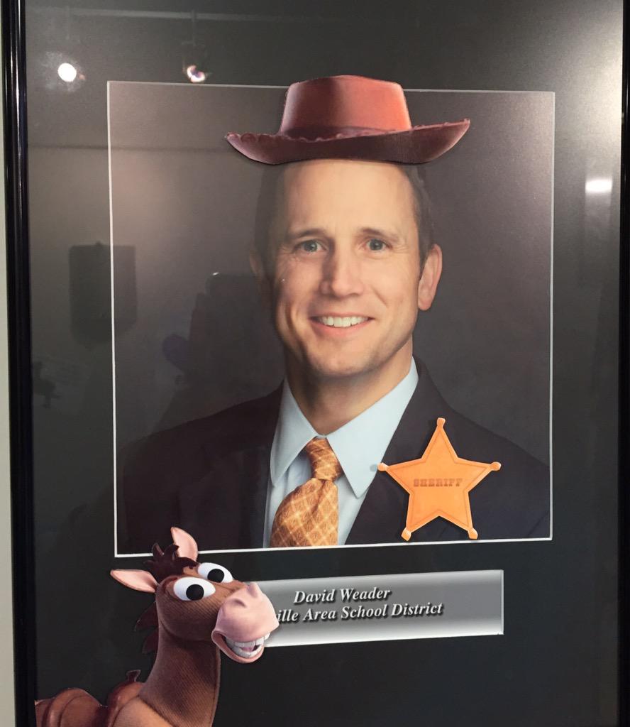 KristinJames16's tweet photo. Reach For the Sky, @djweader ! You're the perfect Woody! #CCday2015 http://t.co/Bxu18MRIki