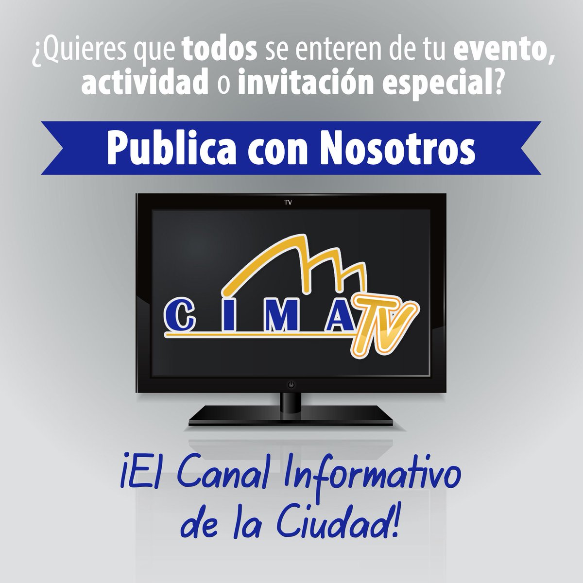 CCCIMA's tweet photo. La promocion de tu #Evento tambien se puede ver con nosotros ¡Contactanos! #CimaTV #CCCima #Barinas http://t.co/9K2gCv9gtY