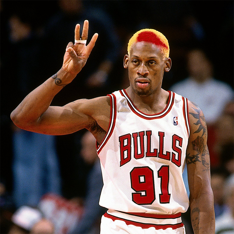 Dennis Rodman - Leopard hair | Dennis rodman, Denis rodman, Basketball  photography