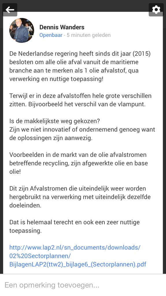 WandersDennis's tweet photo. @MelanieSvH #waste #oil in the Netherlands http://t.co/Roa42UcveR