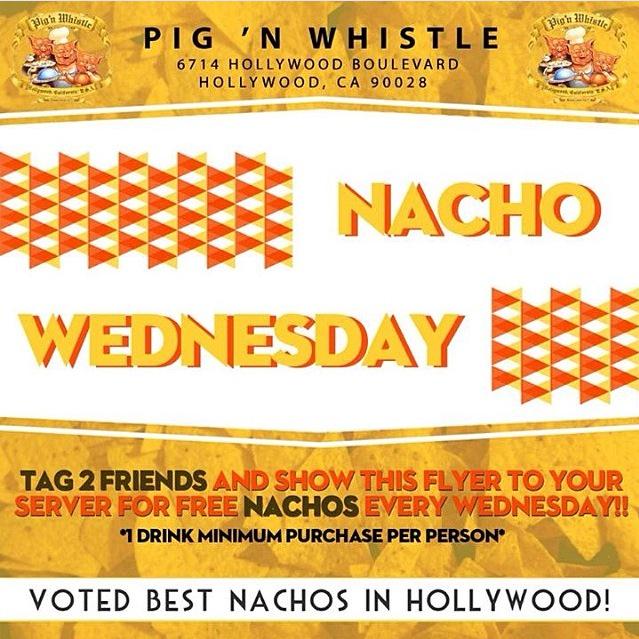 Happiest #HappyHour in #Hollywood 3-6pm! #FREE #NACHOS at the #bar, YO!! Just go to our FB or IG &amp; tag 2 ppl!